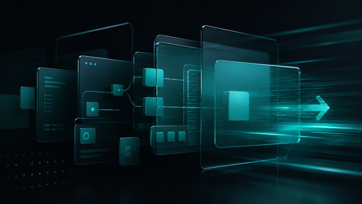 Abstract render representing rapid application delivery