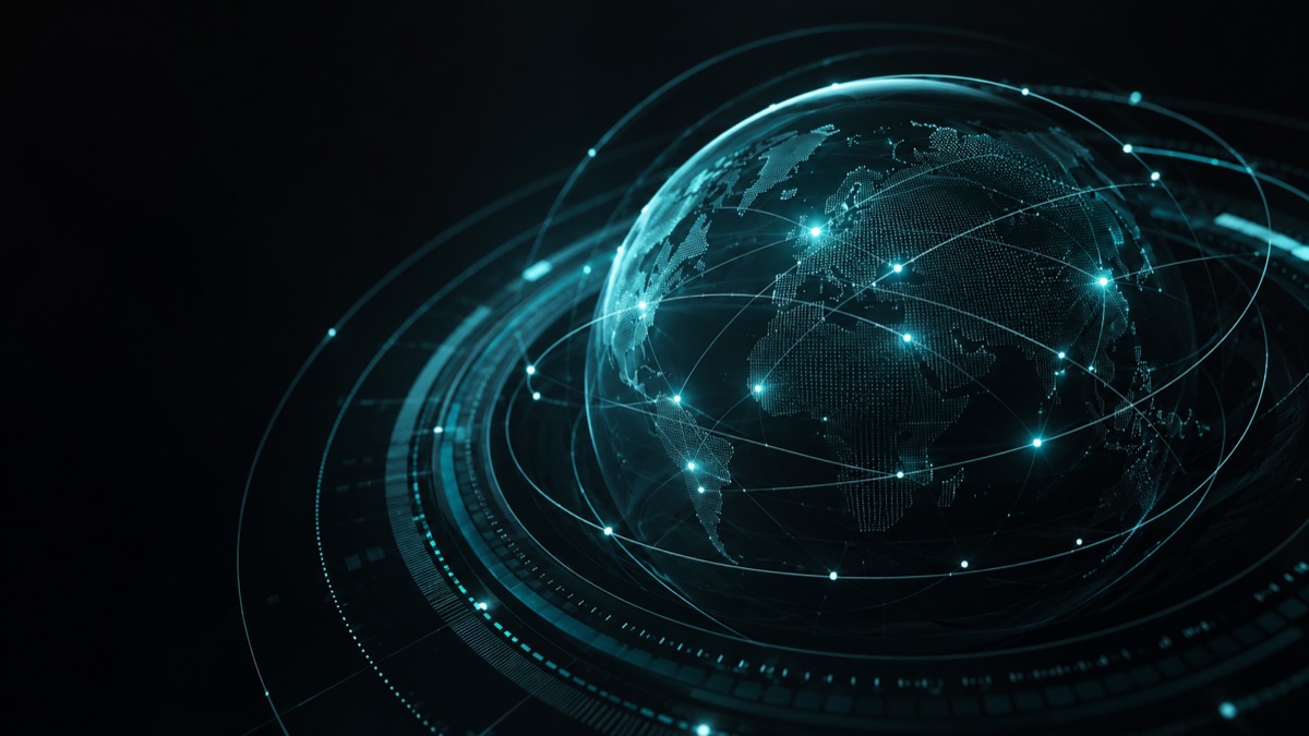 Abstract render representing round-the-clock global coordination